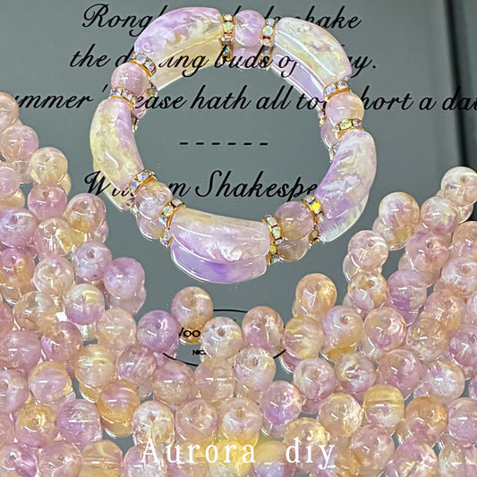 ✨【NEW】10mm Aurora Marble Orb|Glass Beads for DIY Jewelry Making