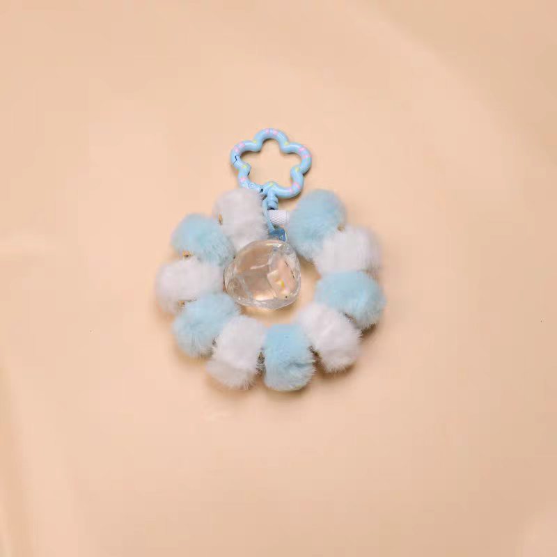 ✨【NEW】Fluffy Faux‑Rabbit Pom‑pom|Colorful Straight Hole Beads for DIY Phone Charm Jewelry Making