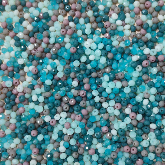 🎉【NEW】3.5mm Tide Haze|Flat Faceted Glass Beads for DIY Jewelry Making