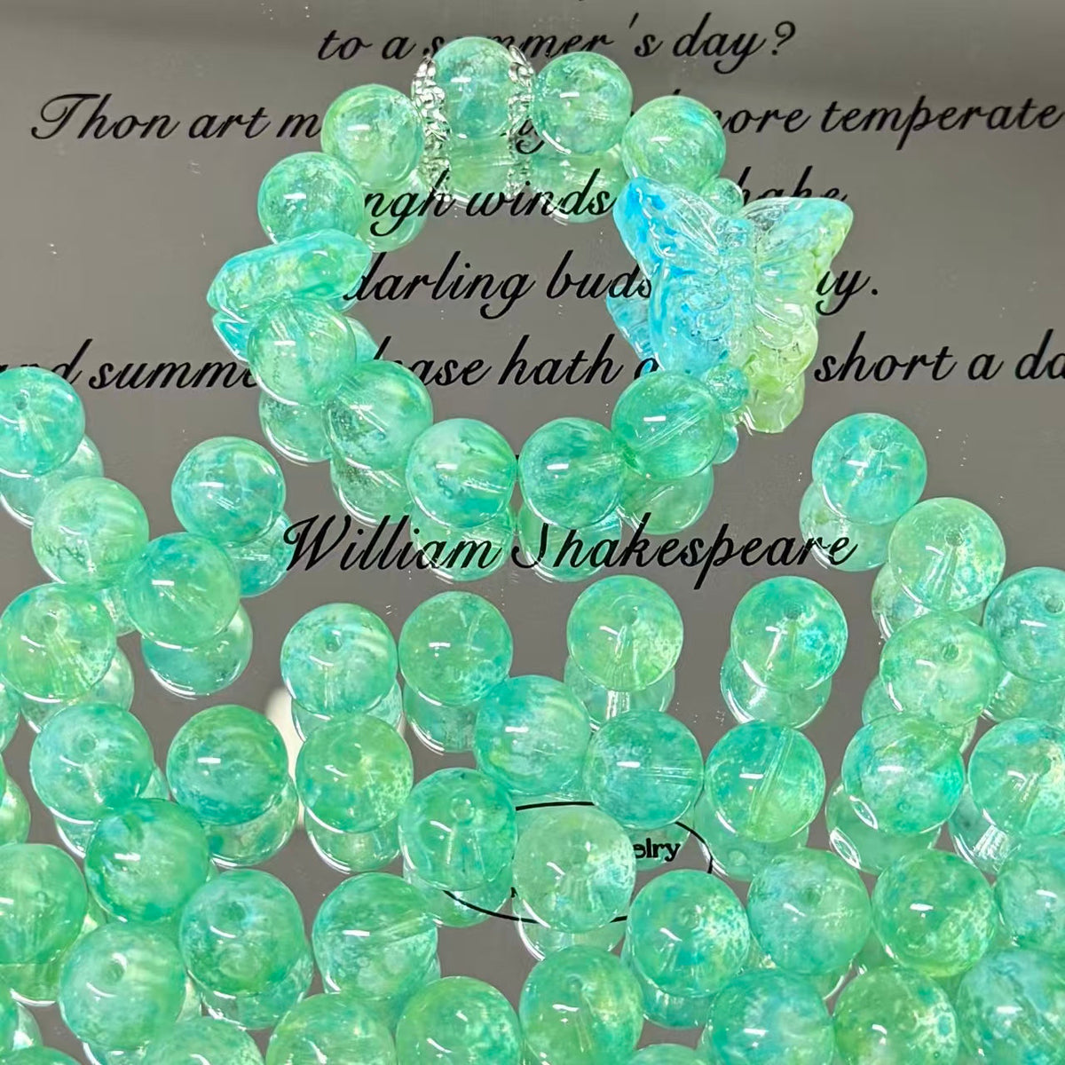 ✨【NEW】Pastel Fairy Butterfly|mixed‑color, butterfly‑shaped, loose glass pieces for DIY bracelet necklace jewelry making