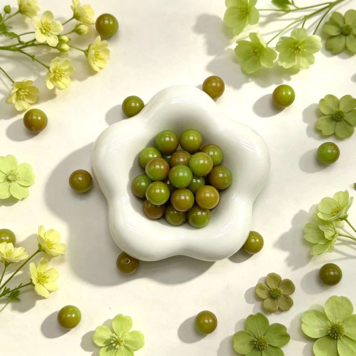 ✨【NEW|B1G1】H73-12 mm Olive Verdigris Round Bodhi