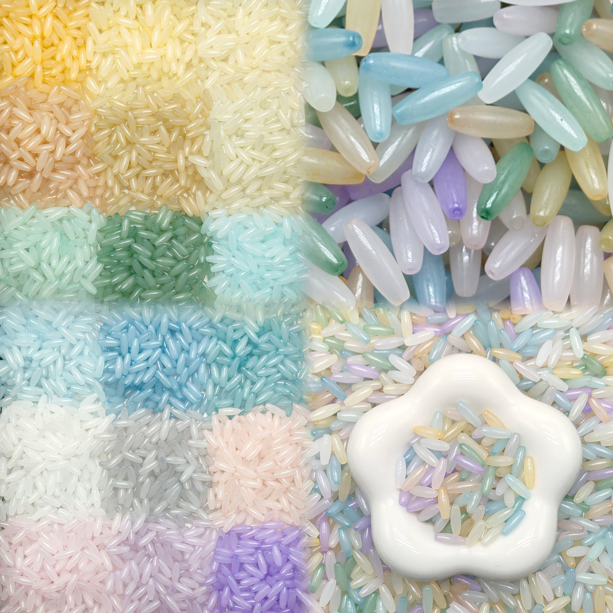 ✨【NEW】Jelly Shuttle | Elongated Glass Beads for DIY Bracelet Necklace Jewelry Making
