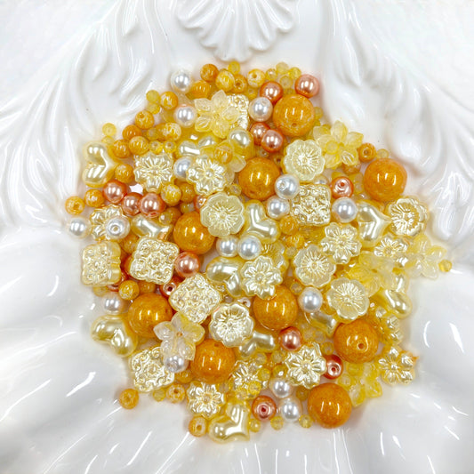✨【NEW】Autumn Honey｜Golden Fall Mixed Glass Beads for DIY Bracelet Jewelry Making