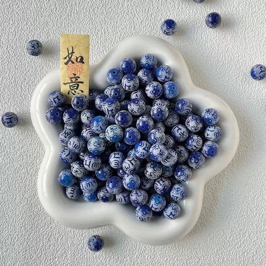 B-Engraved 6 words Bodhi beads