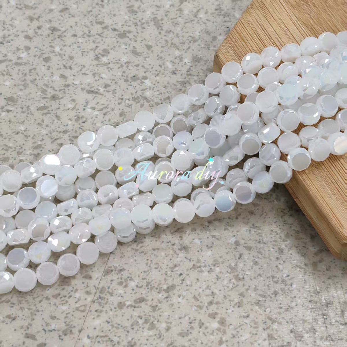 ✨【NEW】Prism Disc | AB Faceted Disc Glass Beads for DIY Jewelry Making