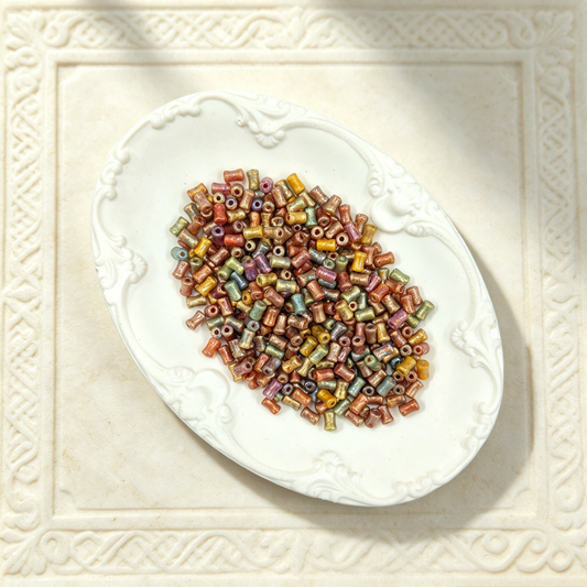✨【NEW】Gilded Dreamscape Decorative Glass Beads Multi‑Color Mix ⅡFor DIY Jewelry Making