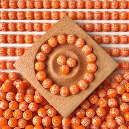 B-Engraved 6 words Bodhi beads