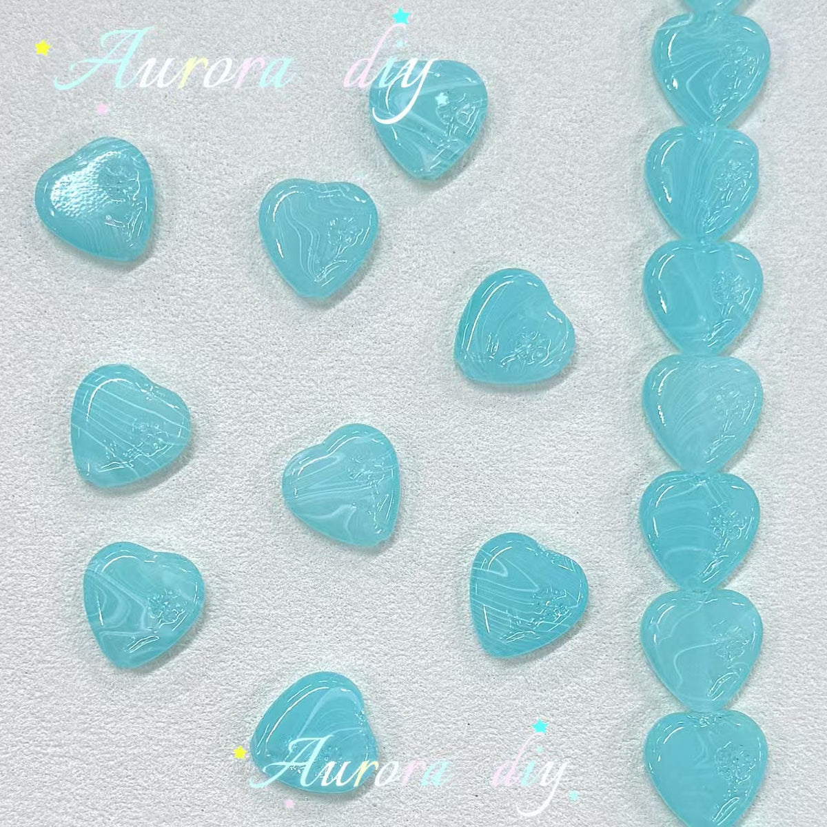 ✨【NEW】Swirl Floral Heart | Glass Beads for DIY Jewelry Making