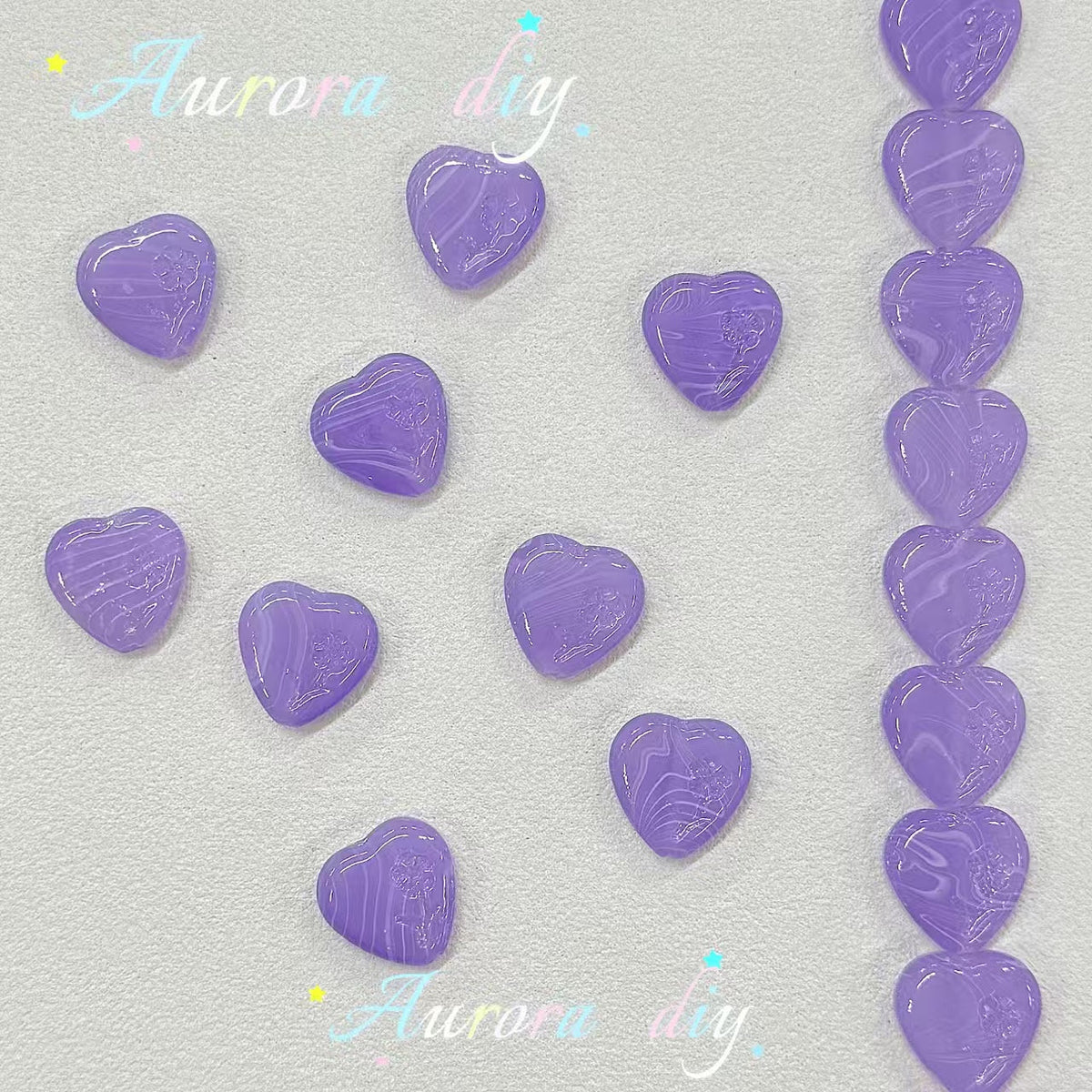 ✨【NEW】Swirl Floral Heart | Glass Beads for DIY Jewelry Making