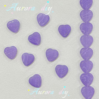 ✨【NEW】Swirl Floral Heart | Glass Beads for DIY Jewelry Making