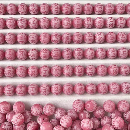 B-Engraved 6 words Bodhi beads