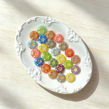[NEW] Vintage Gold Inlay Czech Glass Beads