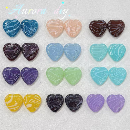 ✨【NEW】Swirl Floral Heart | Glass Beads for DIY Jewelry Making