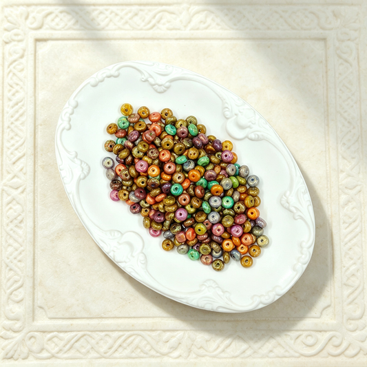 ✨【NEW】Gilded Dreamscape Decorative Glass Beads Multi‑Color Mix ⅡFor DIY Jewelry Making