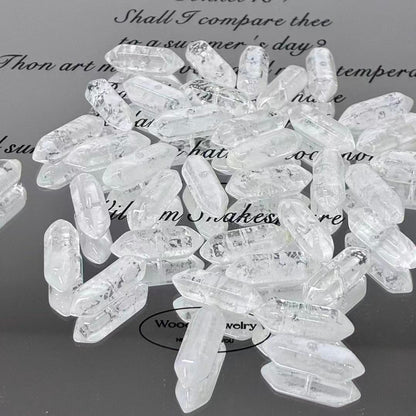✨【NEW】Gradient Double‑Point Prism｜Faceted Glass Beads for DIY Bracelet Jewelry Making