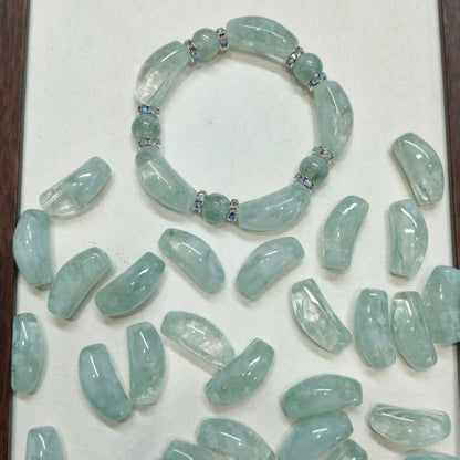✨【NEW】Pastel Curved Cube｜Marbled Glass Beads for DIY Jewelry Making