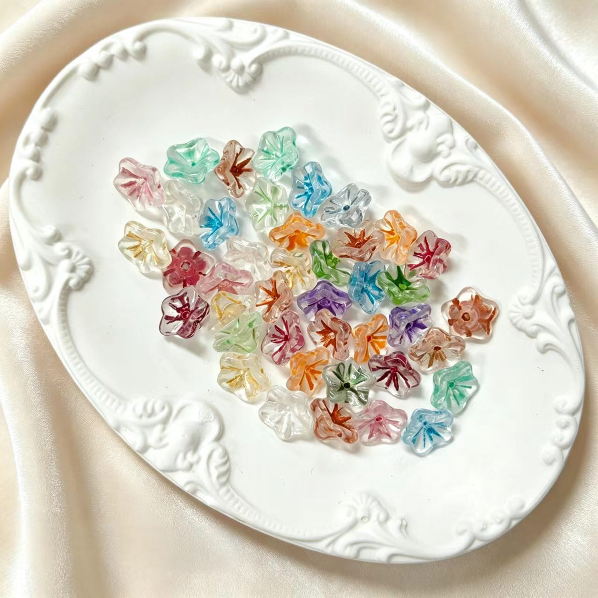 [NEW] Vintage Gold Inlay Czech Glass Beads