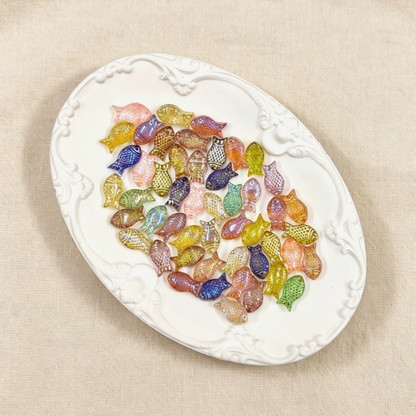[NEW] Vintage Gold Inlay Czech Glass Beads