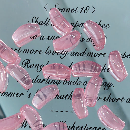 ✨【NEW】Jelly Curved Tube | Candy‑Tone Glass Beads For DIY Bracelet Making