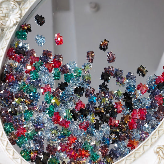 🖤【NEW】Midnight Spark Bear | Faceted Glass Bear Beads For DIY Handmade Jewelry Crafting