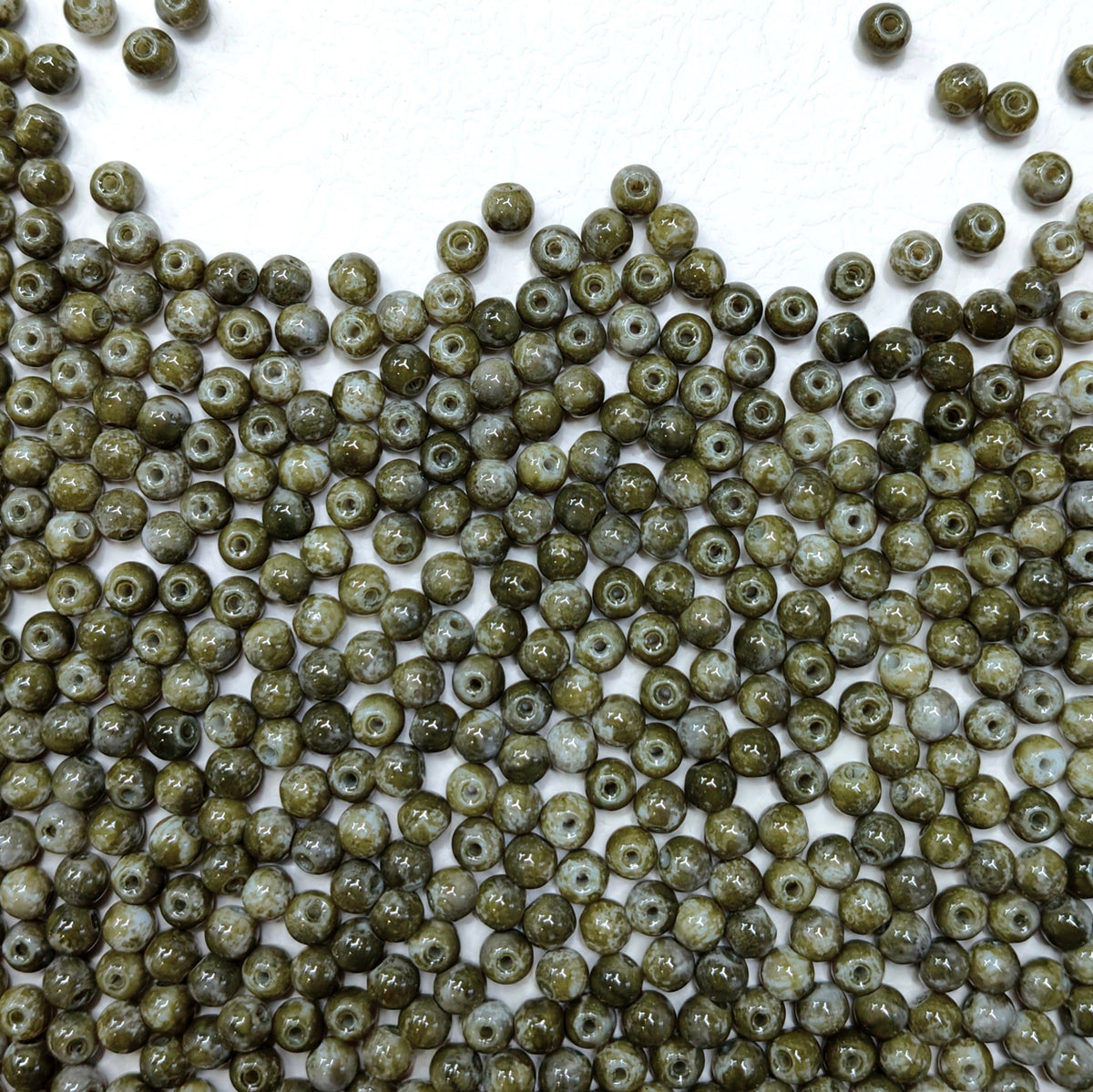 ✨【NEW】6mm Paint Splash Glass Bead Mix DIY Bracelet Making Supplies