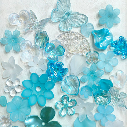 Petal Spectrum | Mixed Acrylic Flower Petal Charms For DIY Jewelry Making