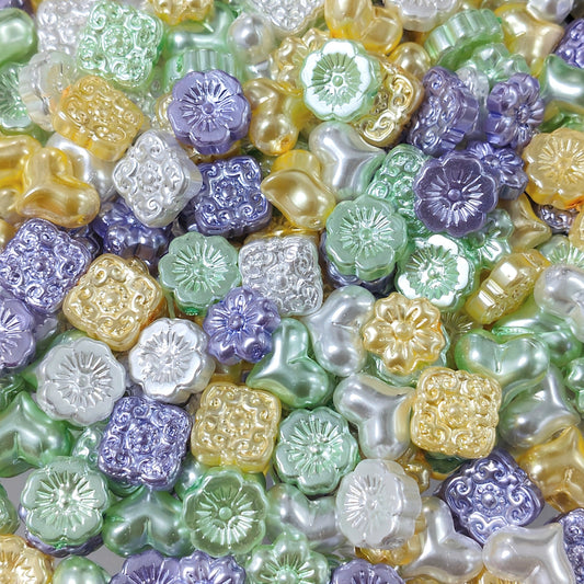 ✨【NEW】Pastel Pearl Garden | Mixed Imitation Pearl Glass Bead Set for DIY Jewelry Making