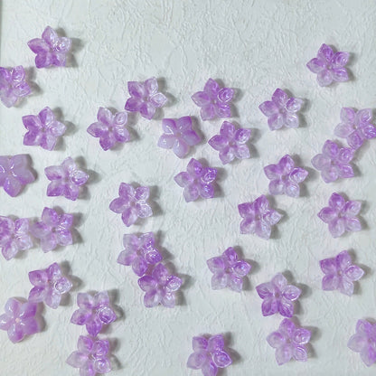 ⭐【NEW】Iridescent Bloom | Multicolor Five-Pointed Glass Flower Beads For DIY Jewelry Making