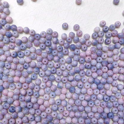 ✨【NEW】6mm Paint Splash Glass Bead Mix DIY Bracelet Making Supplies