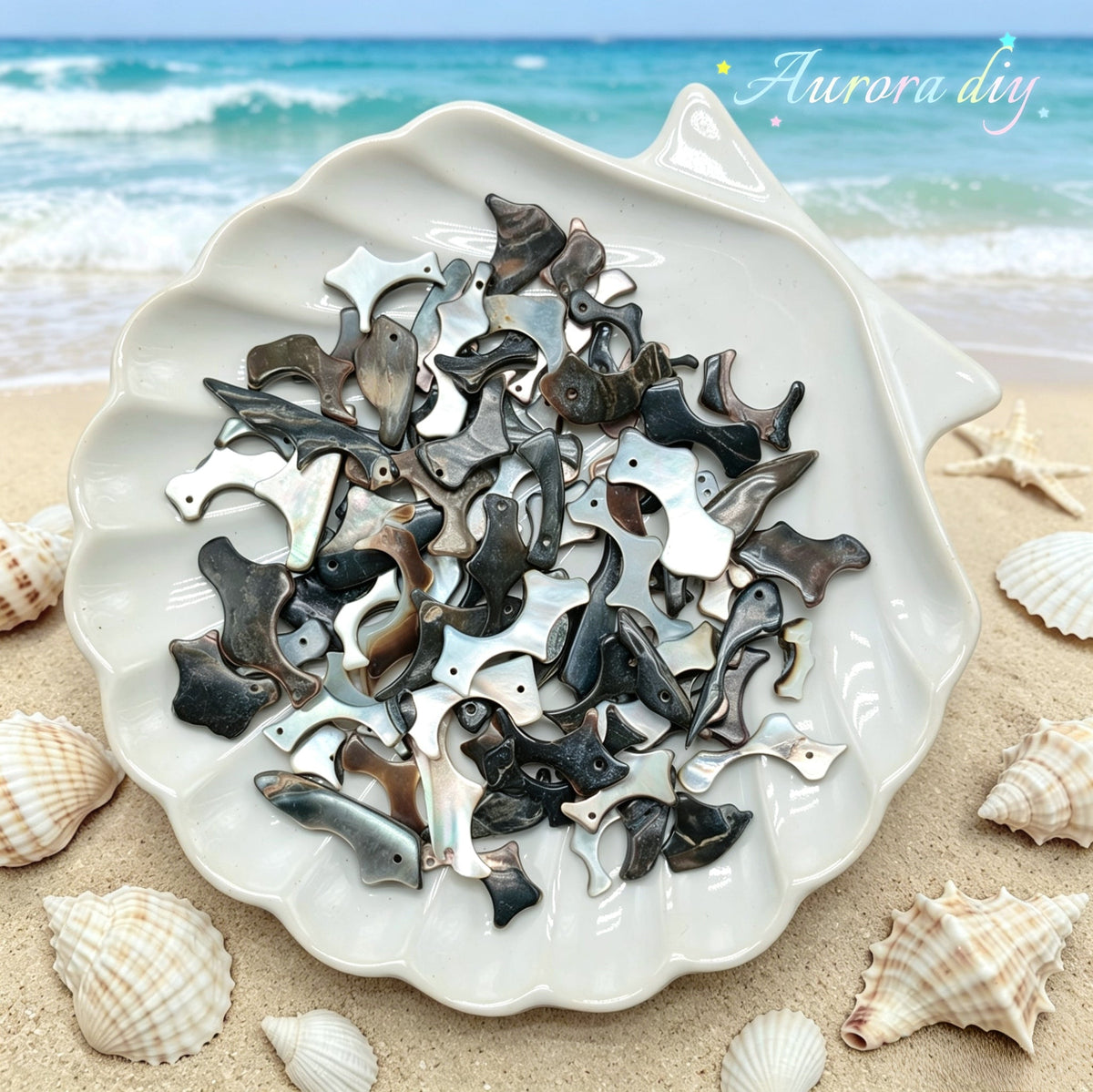 ✨【NEW】Iris Iridescent Mixed-Shape Mother-of-Pearl Shell Bulk DIY Craft Beads