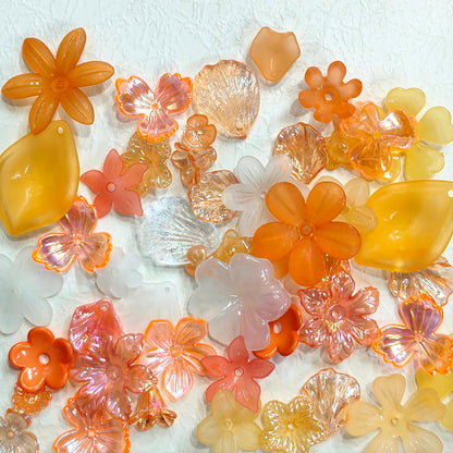 Petal Spectrum | Mixed Acrylic Flower Petal Charms For DIY Jewelry Making