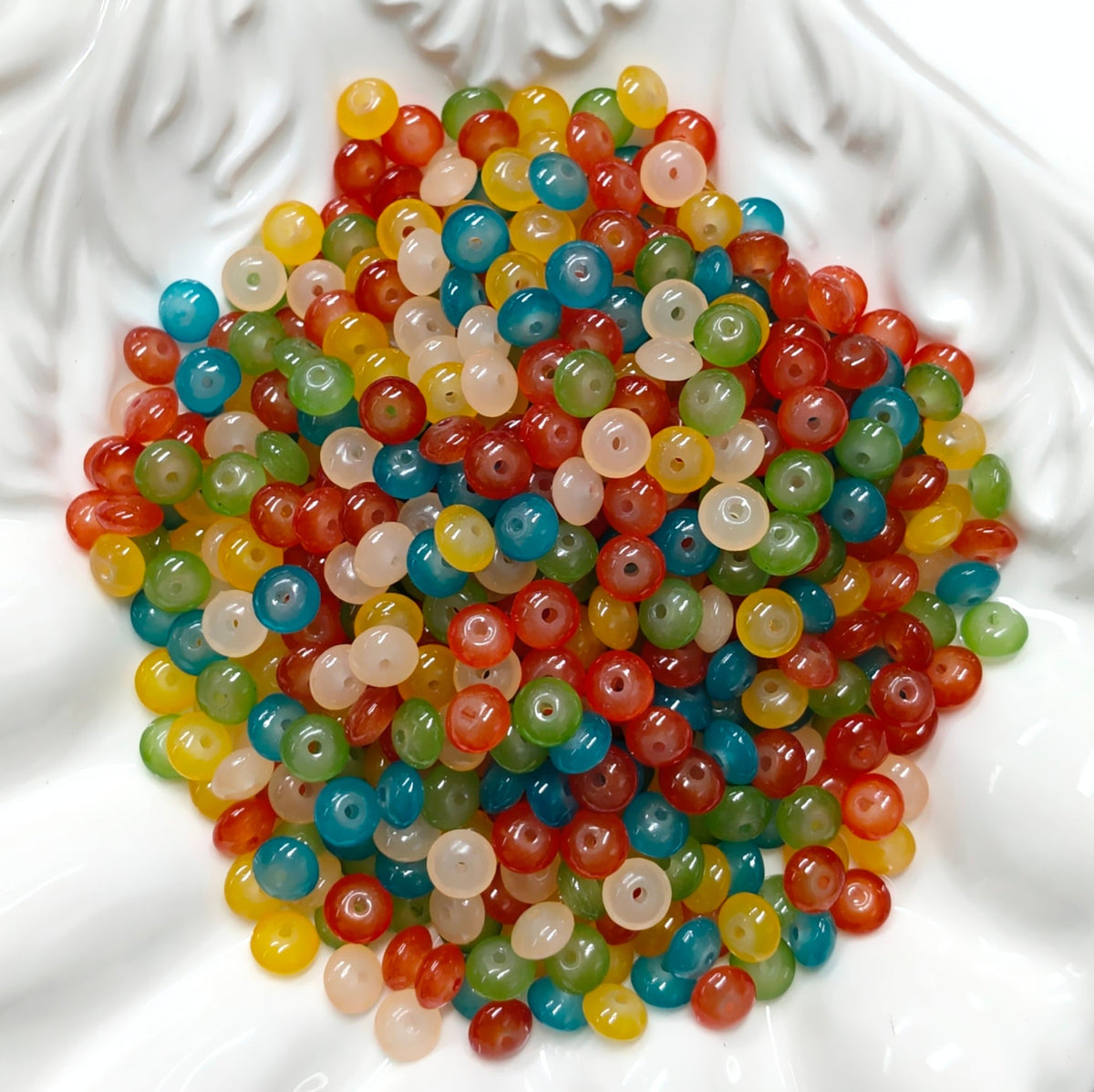 ✨【NEW】Vivid UFO Mix Set | Flying Saucer Shaped Glass Beads For DIY Bracelet Necklace Earring Crafts