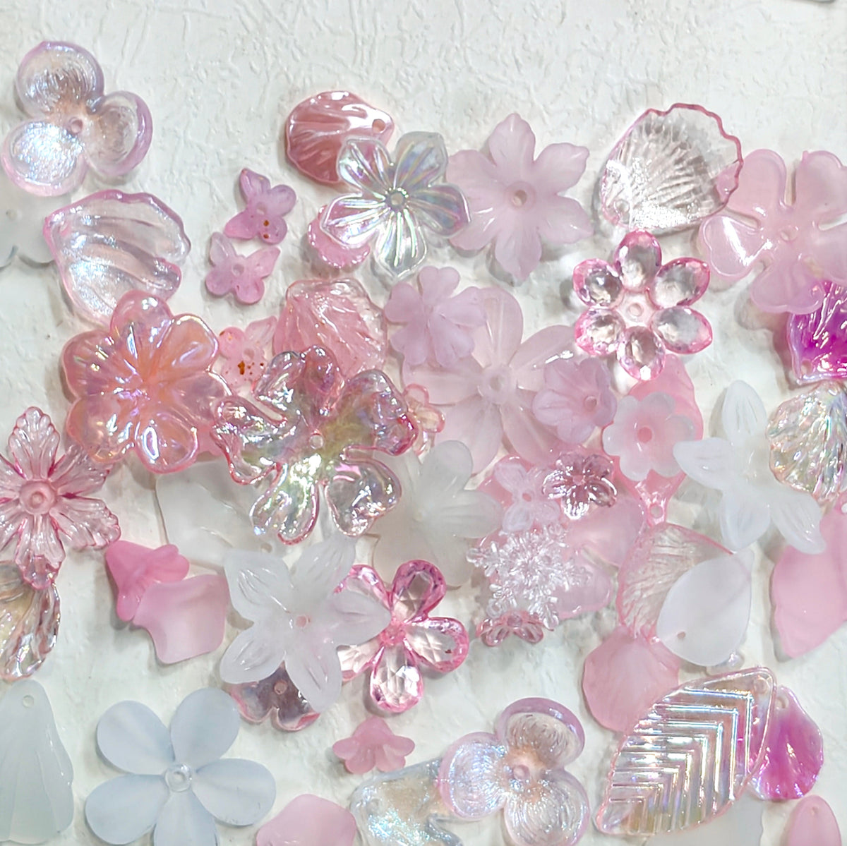 Petal Spectrum | Mixed Acrylic Flower Petal Charms For DIY Jewelry Making