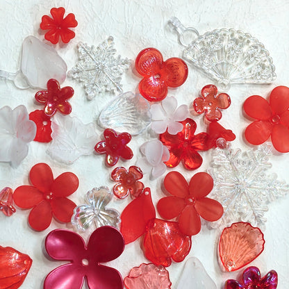 Petal Spectrum | Mixed Acrylic Flower Petal Charms For DIY Jewelry Making