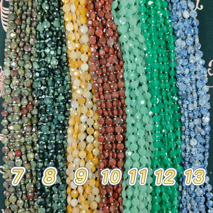 ✨【NEW】10mm Coin Faceted Natural Crystal & Stone Beads For DIY Bracelet Necklace Earring Crafts