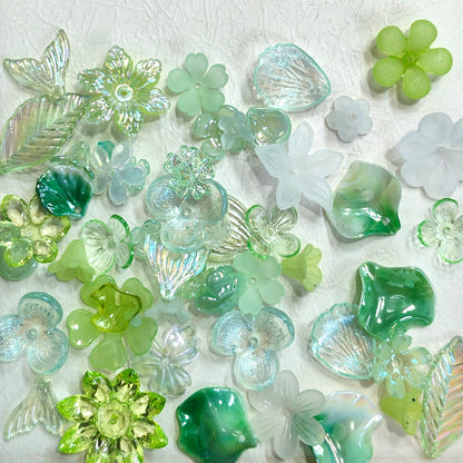Petal Spectrum | Mixed Acrylic Flower Petal Charms For DIY Jewelry Making