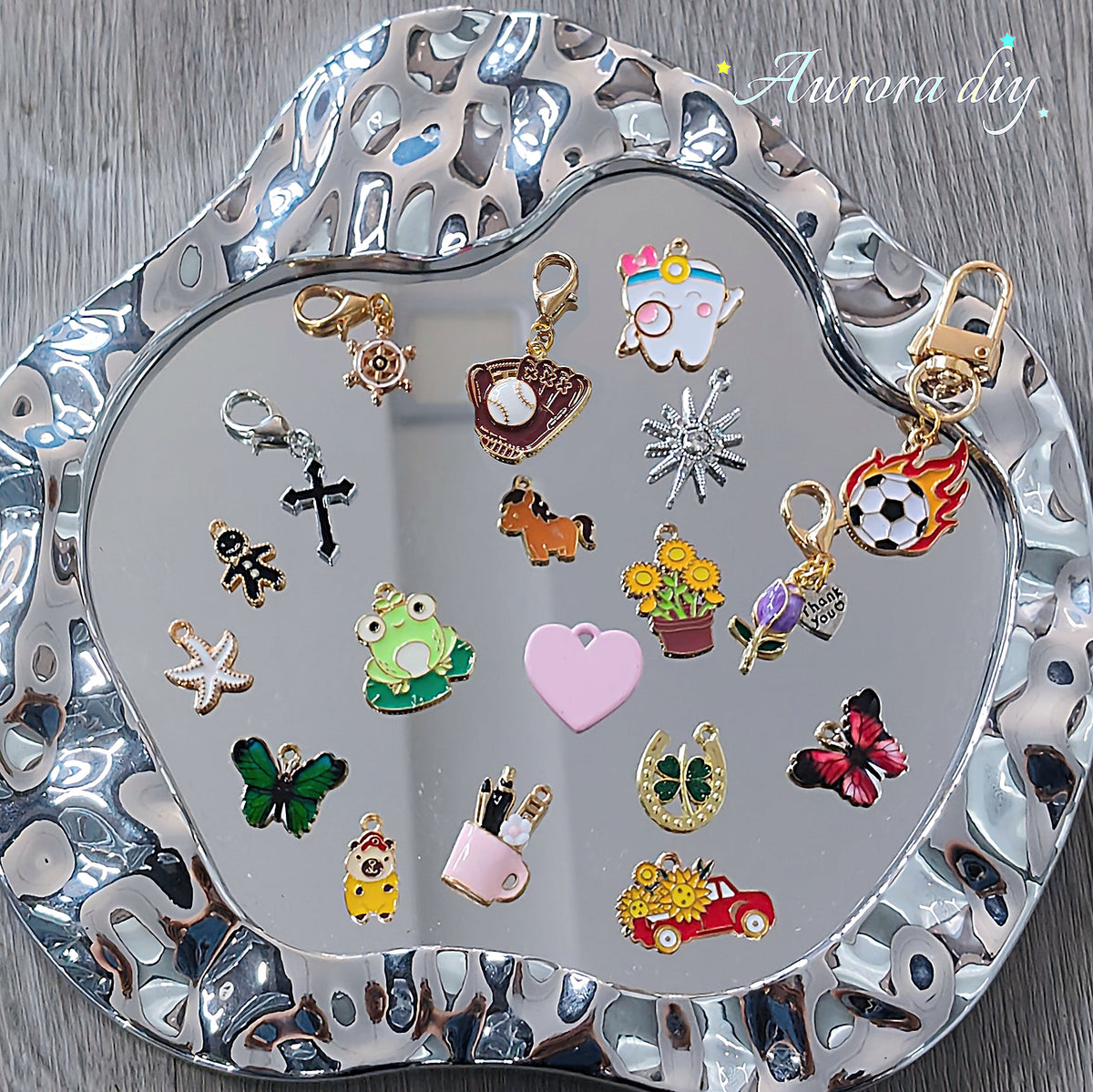 ✨【NEW】Mixed Variety Alloy Charms Bulk | Pre-Drilled Pendants for DIY Bracelet, Keychain & Jewelry Craft Making