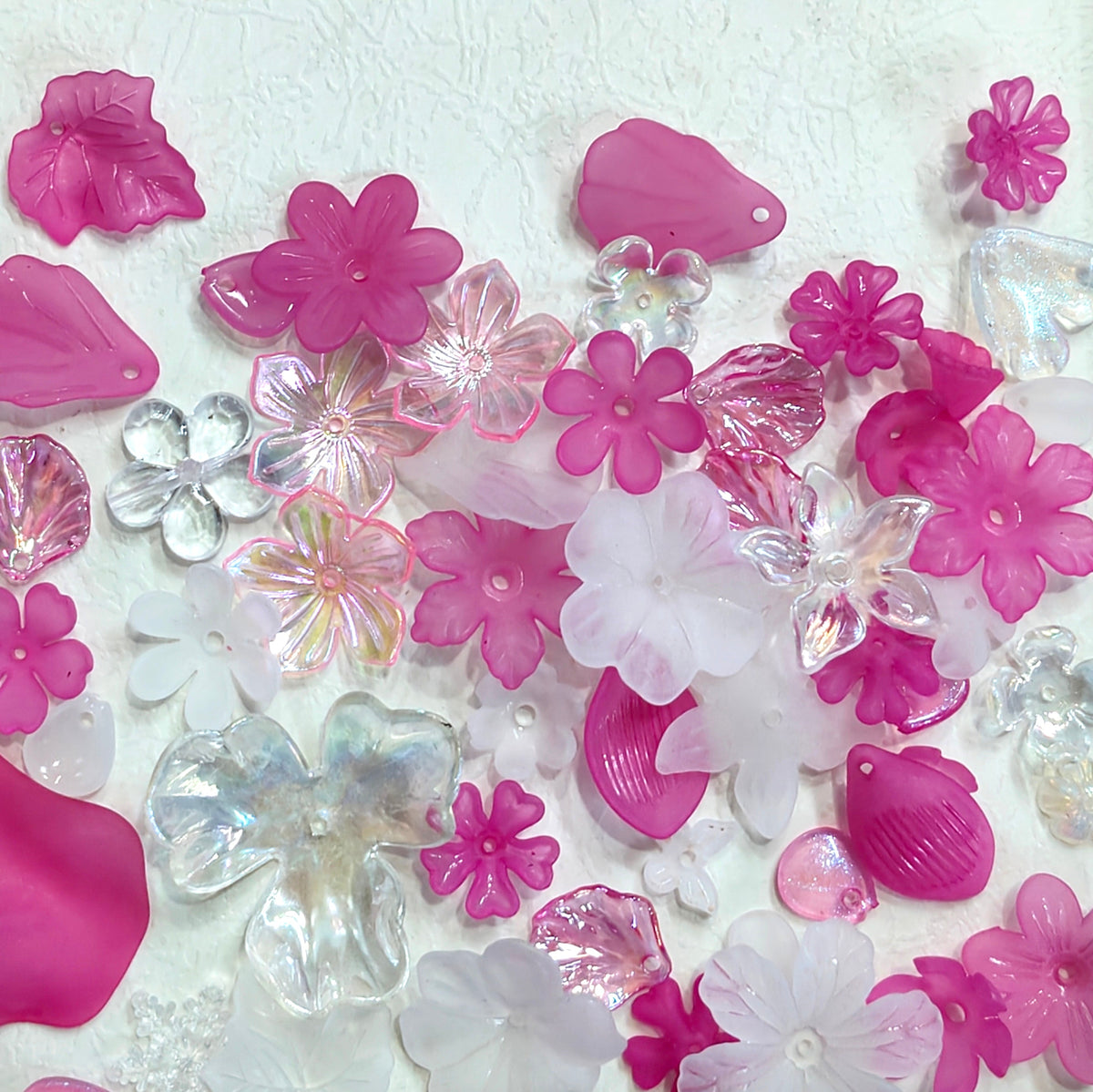 Petal Spectrum | Mixed Acrylic Flower Petal Charms For DIY Jewelry Making