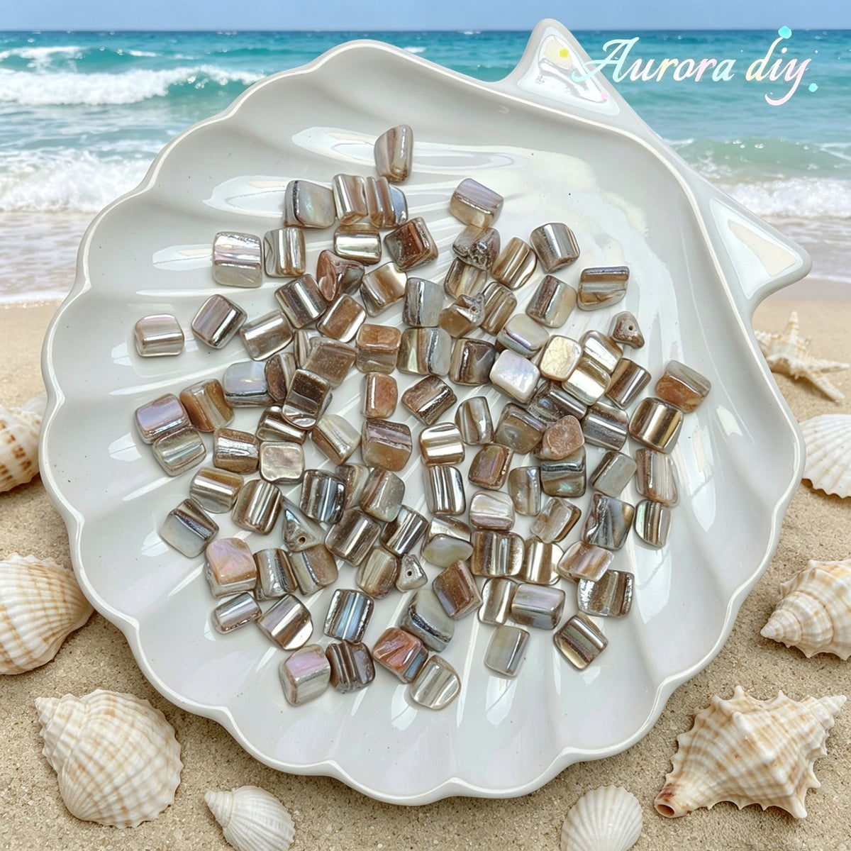 ✨【NEW】Iris Iridescent Mixed-Shape Mother-of-Pearl Shell Bulk DIY Craft Beads